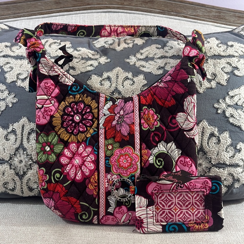 Vera Bradley Mod Floral Olivia Shoulder Bag & ID Keychain